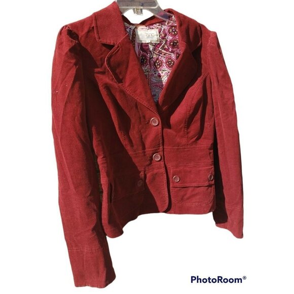 zinc Jackets & Blazers - ZINC Burgundy Red Jacket Blazer Large Buttons Pockets Business Casual